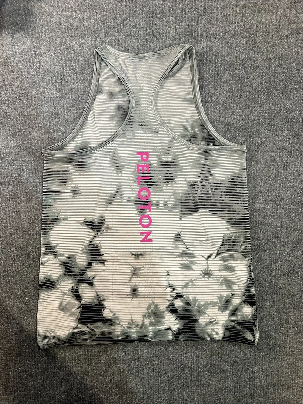 lululemon athletica Men's Gray & White Tie-Dye Tank